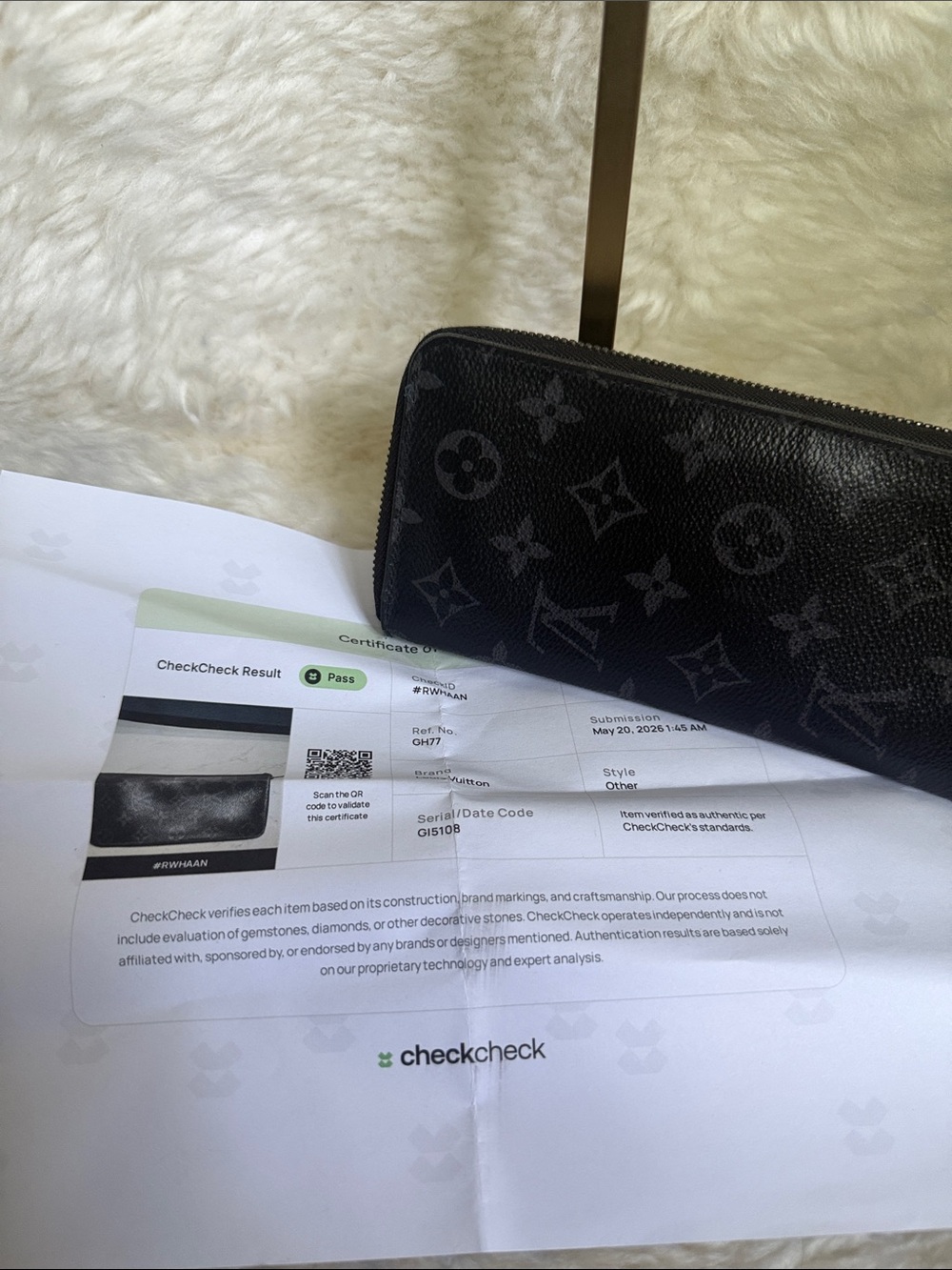 Louis Vuitton Black Monogram Eclipse Zip Wallet - Picture 10 of 10